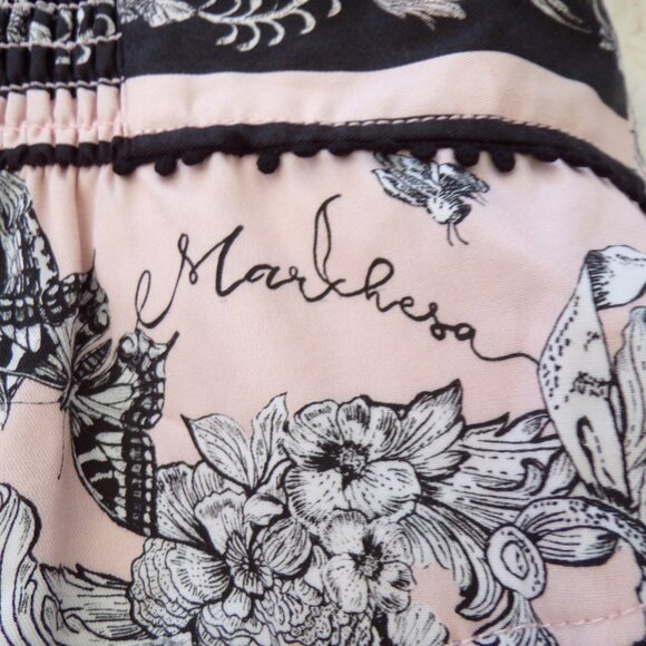 NWT Marchesa floral pink cotton midi dress 8 - Picture 12 of 13